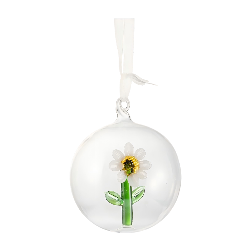 Ensemble d'ornements de Noël en verre soufflé à la bouche de 8 cm