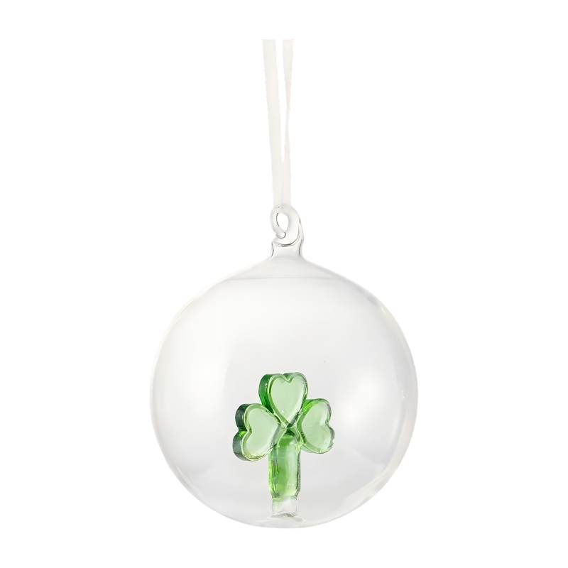Ensemble d'ornements de Noël en verre soufflé à la bouche de 8 cm