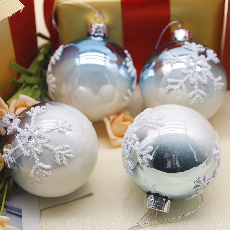 Boule de verre décorative de Noël d'intérieur 8 × 8 × 8 cm
