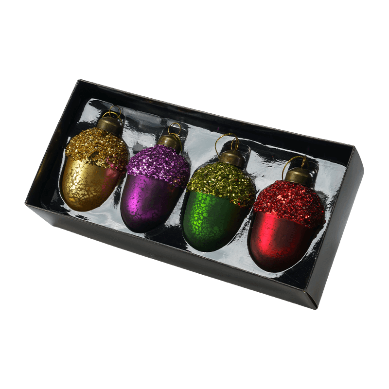 Coffrets cadeaux d'ornements en verre de Noël