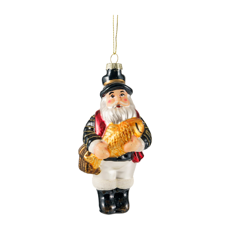 Ornements de Noël en verre soufflé peints à la main