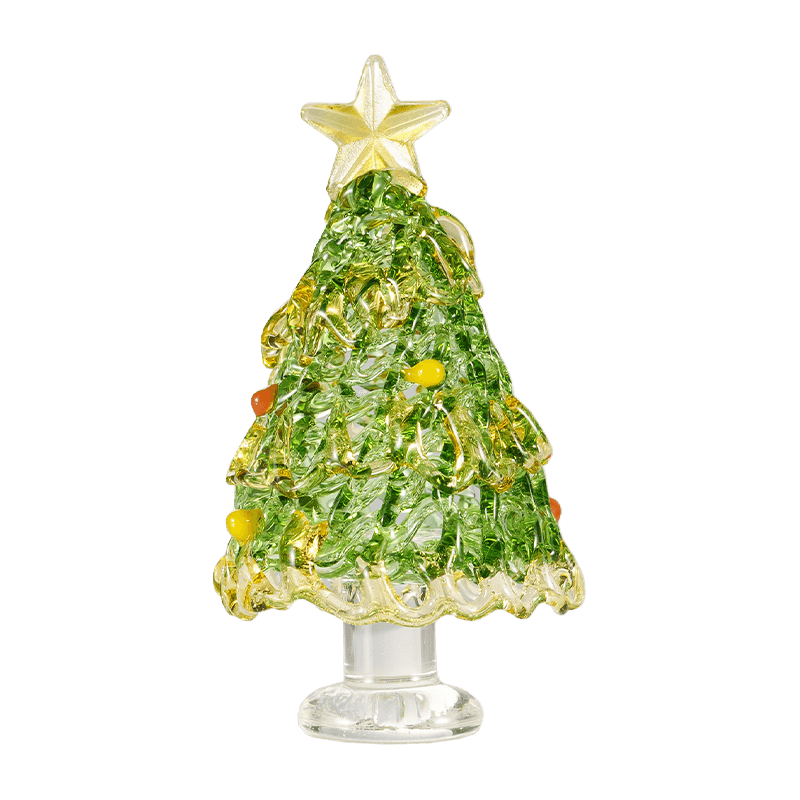 Ornement de décoration d'arbre de Noël en verre soufflé à la main