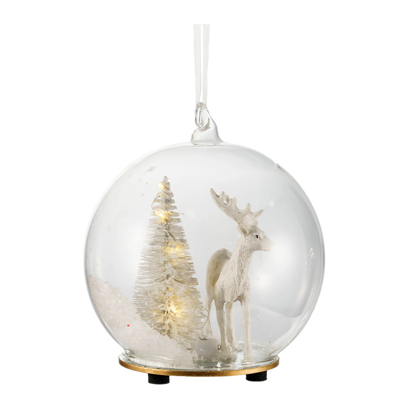Ornement en verre de Noël Brocoli/Canne en sucre/Globe en forme de cerf