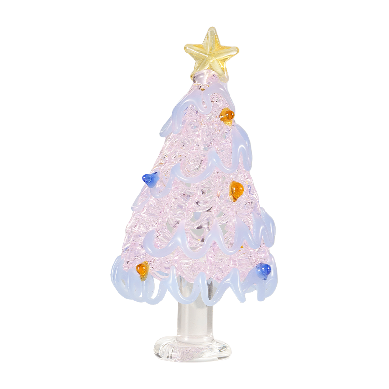 Ornement de bureau en verre soufflé à la main pour arbre de Noël