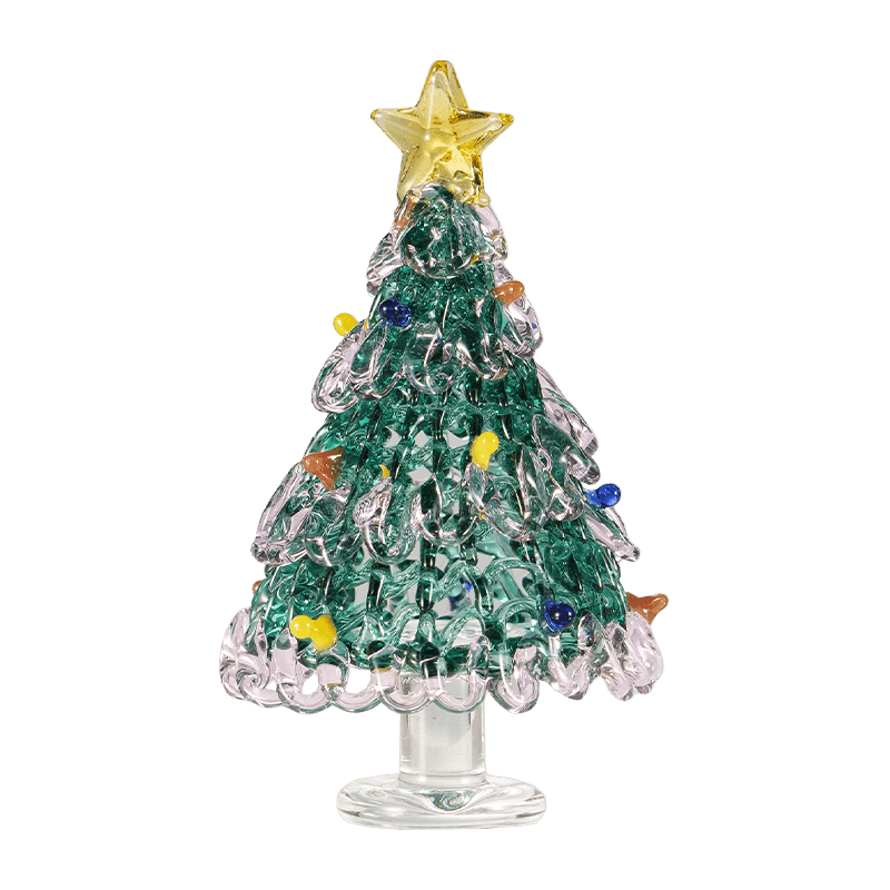 Ornement de décoration d'arbre de Noël en verre soufflé à la main