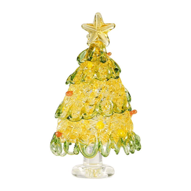 Ornement de décoration d'arbre de Noël en verre soufflé à la main