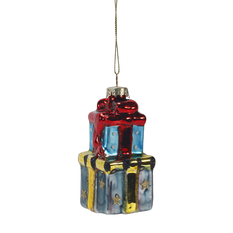 Ornement en verre de Noël (champignons / coffret cadeau)