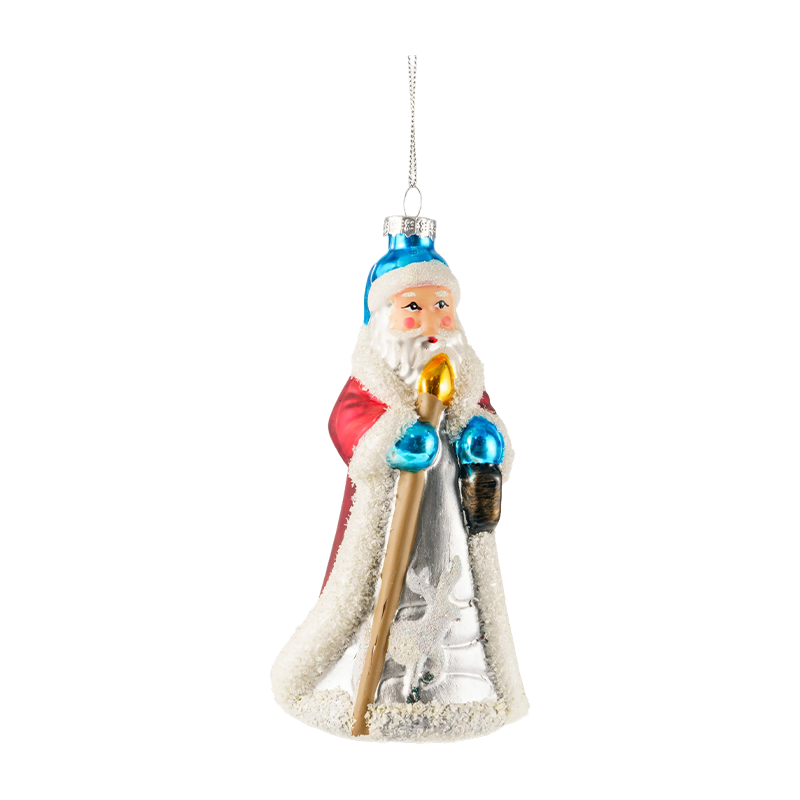 Ornements de Noël en verre soufflé peints à la main