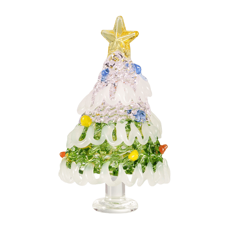Ornement de bureau en verre soufflé à la main pour arbre de Noël