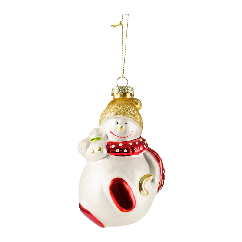 Ornements de personnages de Noël en verre soufflé peints à la main