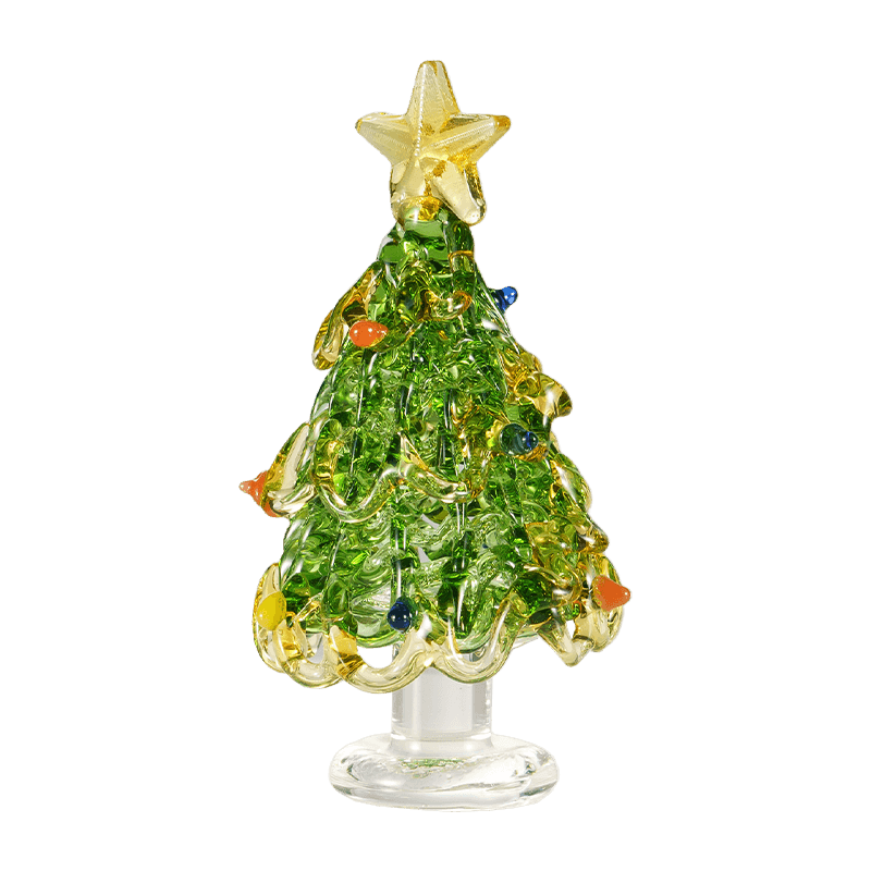 Ornement de décoration d'arbre de Noël en verre soufflé à la main