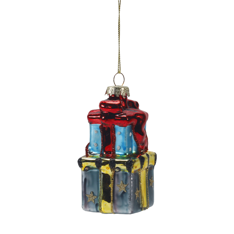 Ornement en verre de Noël (champignons / coffret cadeau)