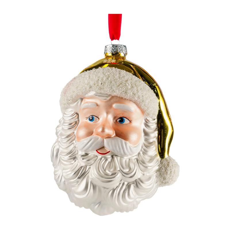 Ornements de personnages de Noël en verre soufflé peints à la main