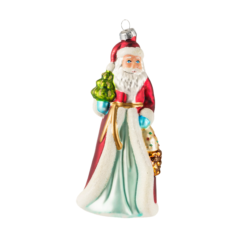 Ornements de Noël en verre soufflé peints à la main