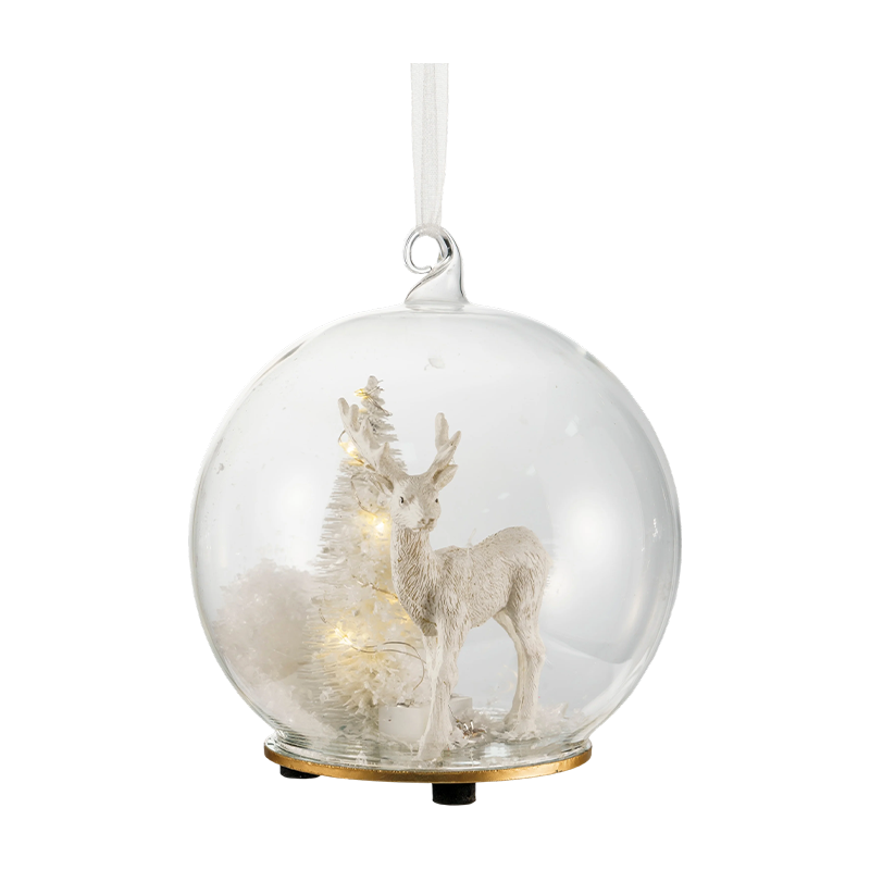 Ornement en verre de Noël Brocoli/Canne en sucre/Globe en forme de cerf