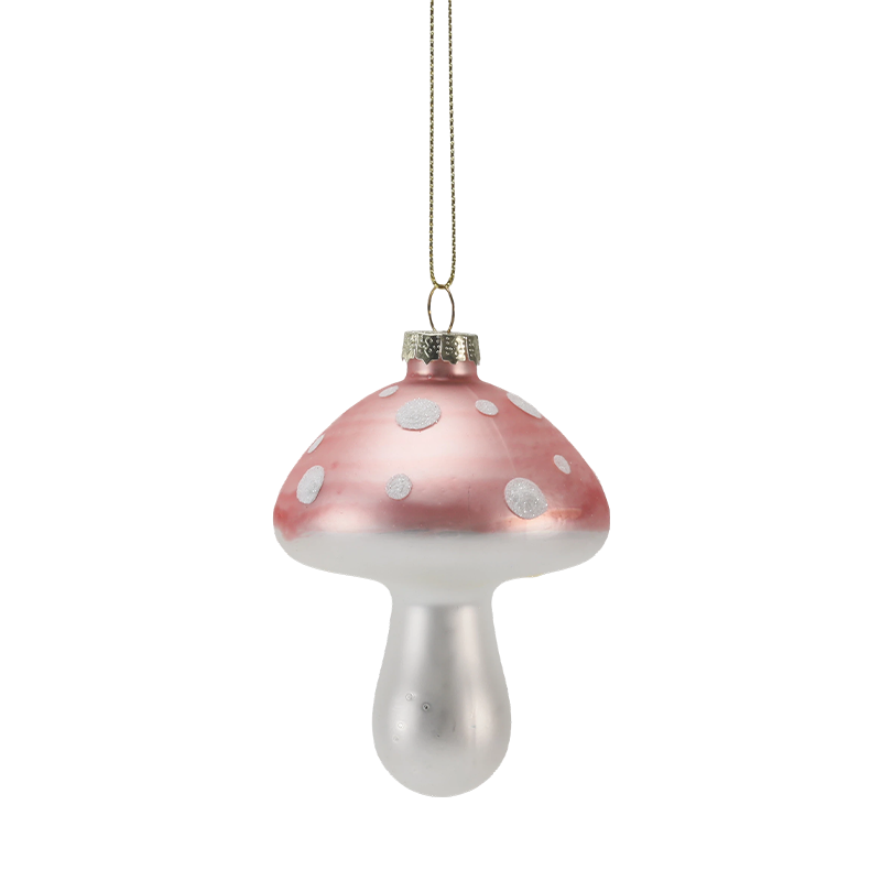 Ornement en verre de Noël (champignons / coffret cadeau)