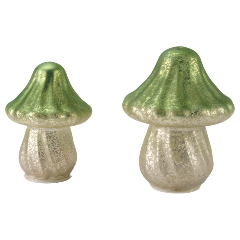 Ornement de champignon en verre de mercure dégradé fait à la main