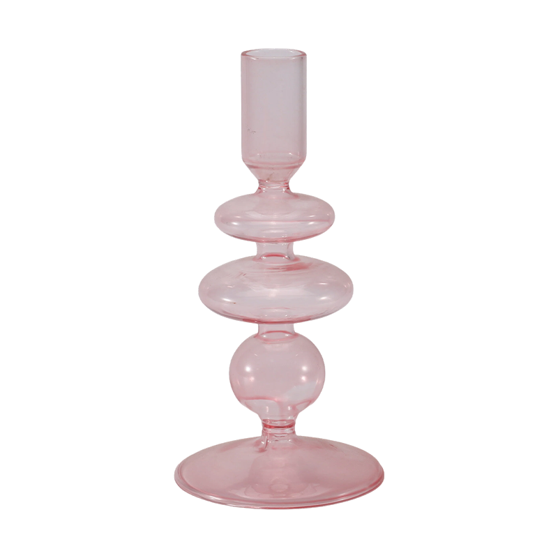Collection de bougeoirs en verre romantiques et minimalistes