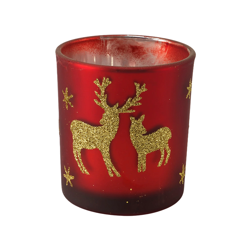 Collection de bougeoirs en verre festifs