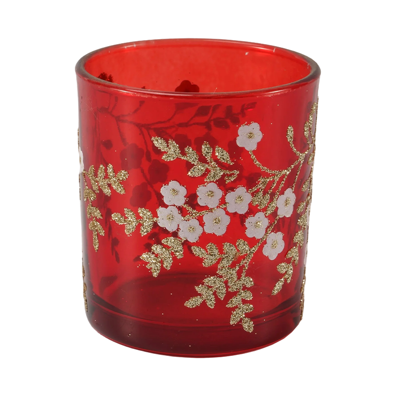 Collection de bougeoirs en verre festifs