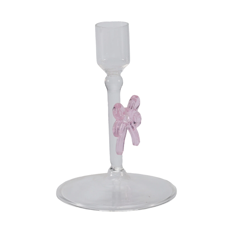 Collection de bougeoirs en verre romantiques et minimalistes