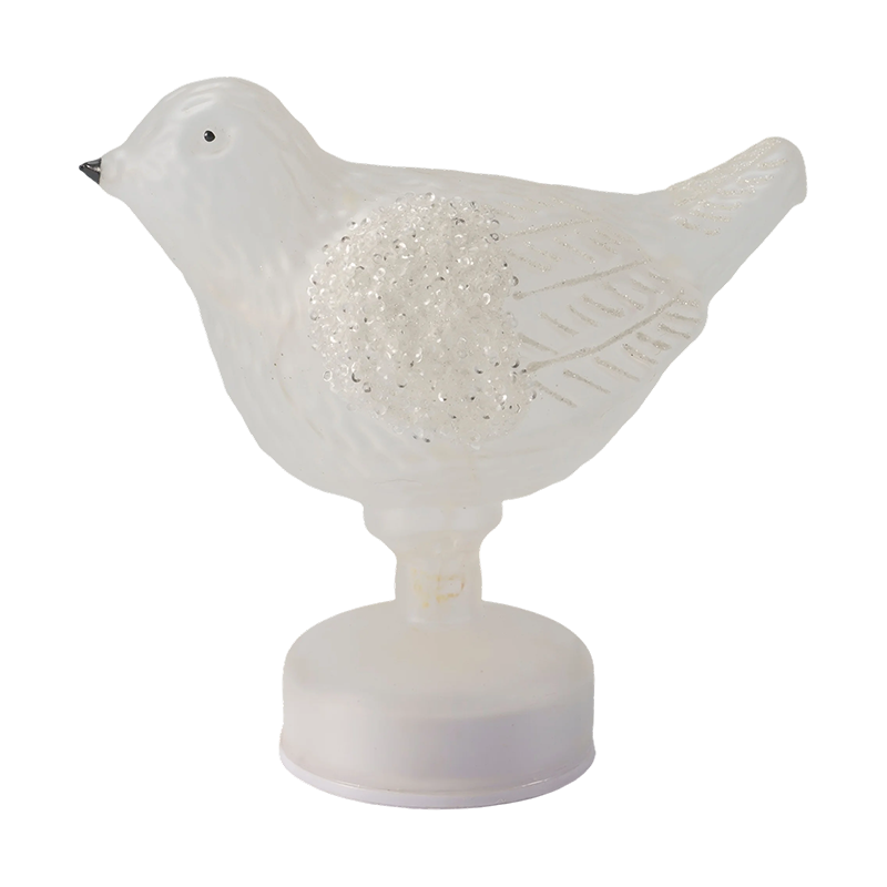 Lampe de table décorative en forme d'oiseau à paillettes/paillettes (avec LED)