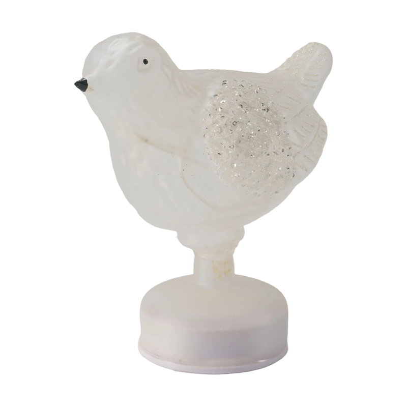 Lampe de table décorative en forme d'oiseau à paillettes/paillettes (avec LED)