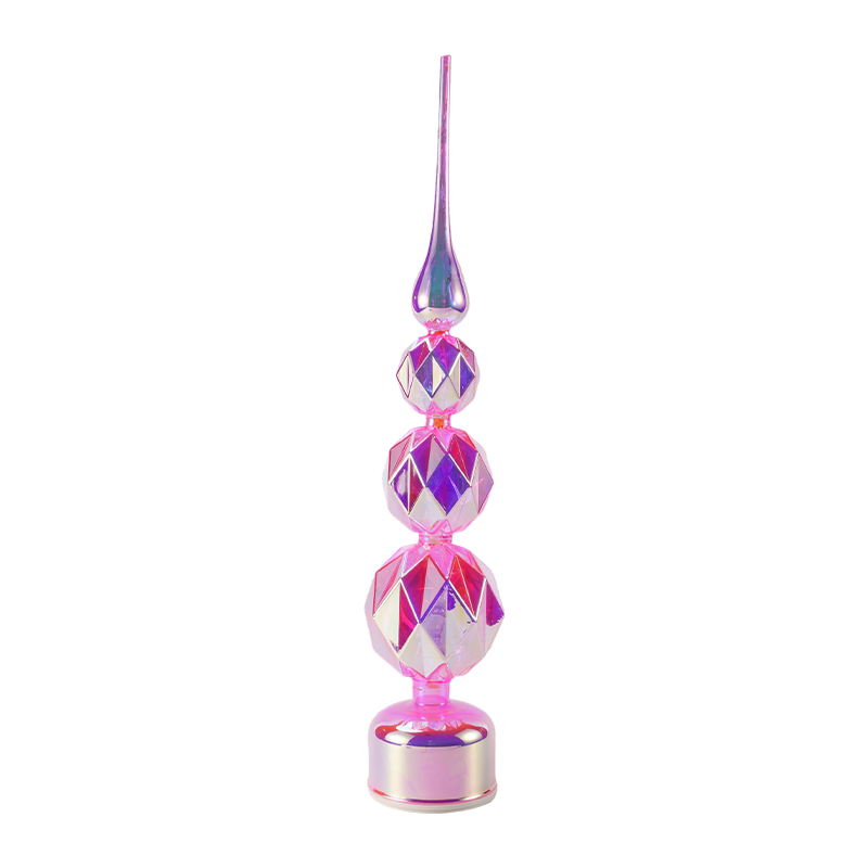 Décor de tour en cristal LED irisé/lumière de table d'arbre de Noël de bonhomme de neige