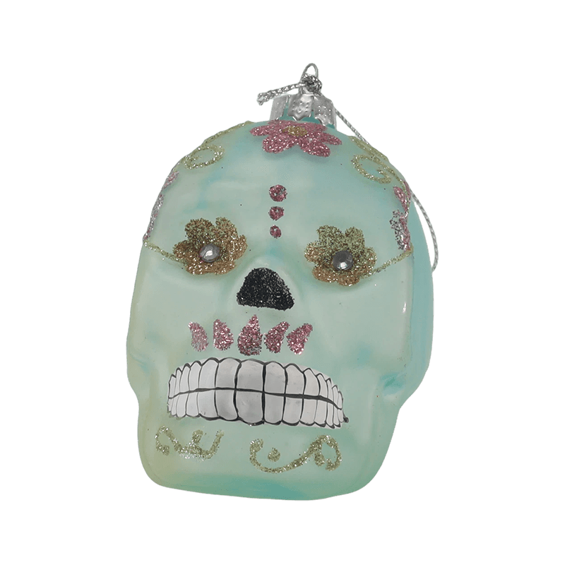 Décor de crâne irisé / Ensemble d’ornements en verre de crâne de sucre
