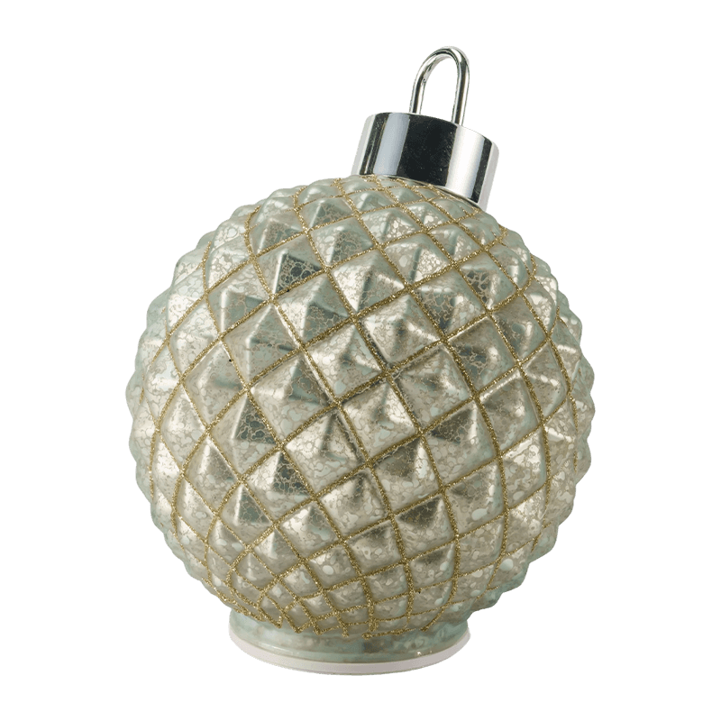 Boule de Noël en verre texturé (styles nervurés / matelassés en diamant)