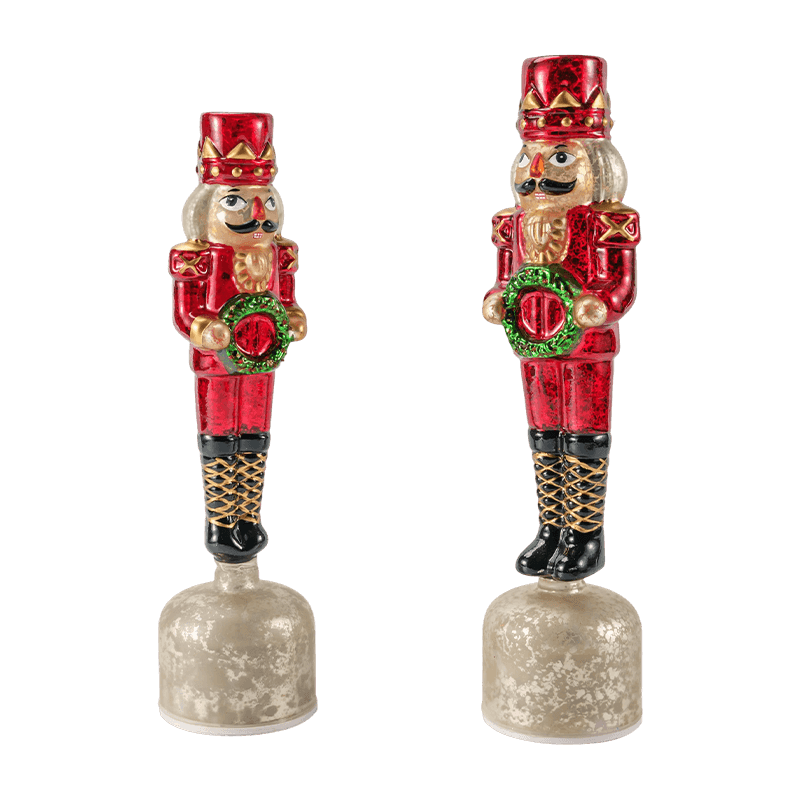 Figurine Casse-Noisette Vintage en Verre Mercure (Finition Rouge)
