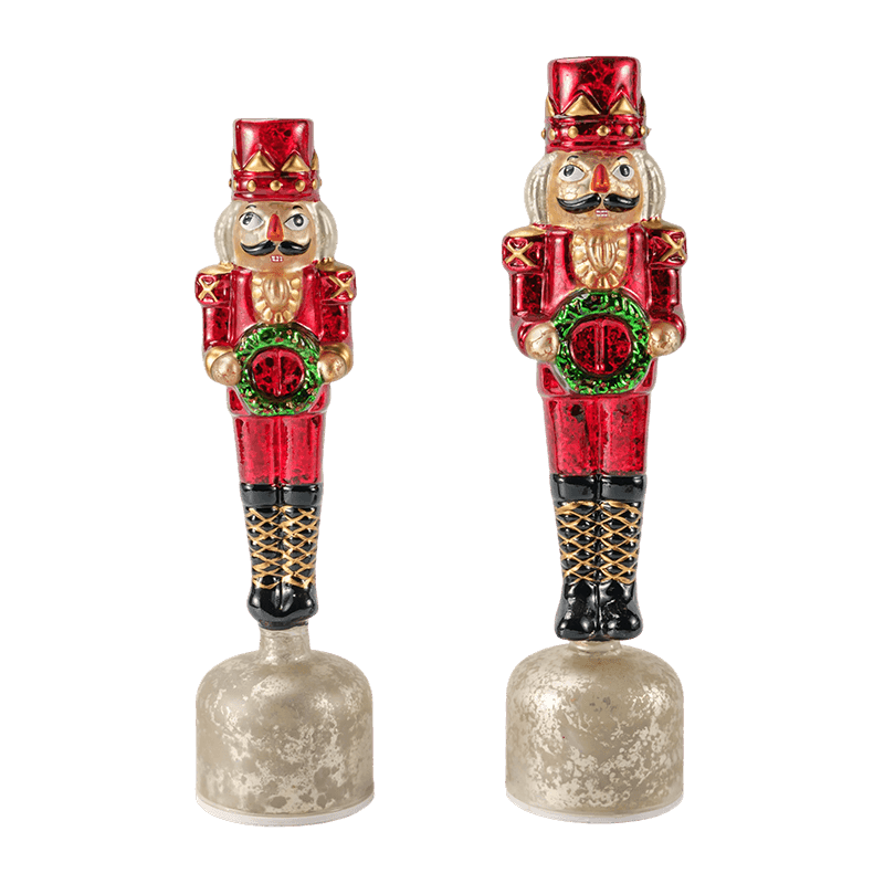 Figurine Casse-Noisette Vintage en Verre Mercure (Finition Rouge)
