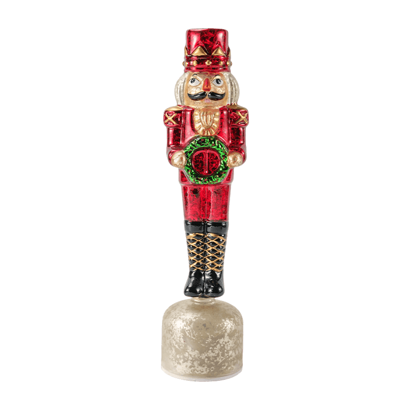 Figurine Casse-Noisette Vintage en Verre Mercure (Finition Rouge)