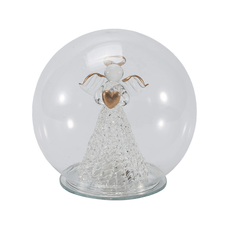 Cloche en verre festive et globe lumineux (styles ange/crèche/arbre de Noël/forêt de cerfs)