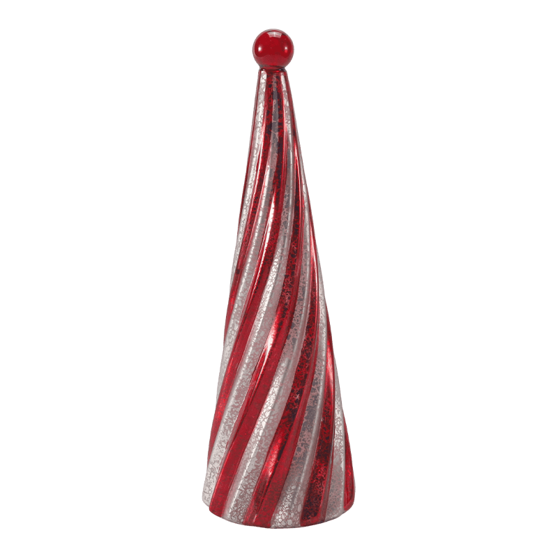 Arbre de noël tourbillon en verre au mercure Vintage, 10x20 cm, 10x25cm et 10x30cm