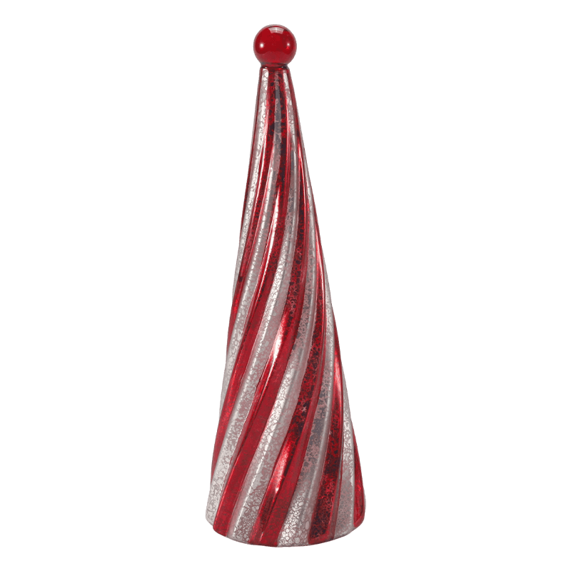 Arbre de noël tourbillon en verre au mercure Vintage, 10x20 cm, 10x25cm et 10x30cm