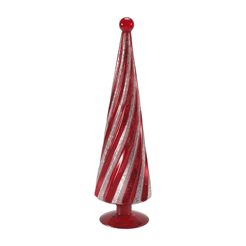 Arbre de noël tourbillon en verre au mercure Vintage, 10x20 cm, 10x25cm et 10x30cm