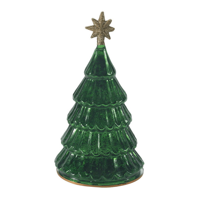 Lumière d'arbre de noël en couches de verre au mercure Vintage 10*20 cm