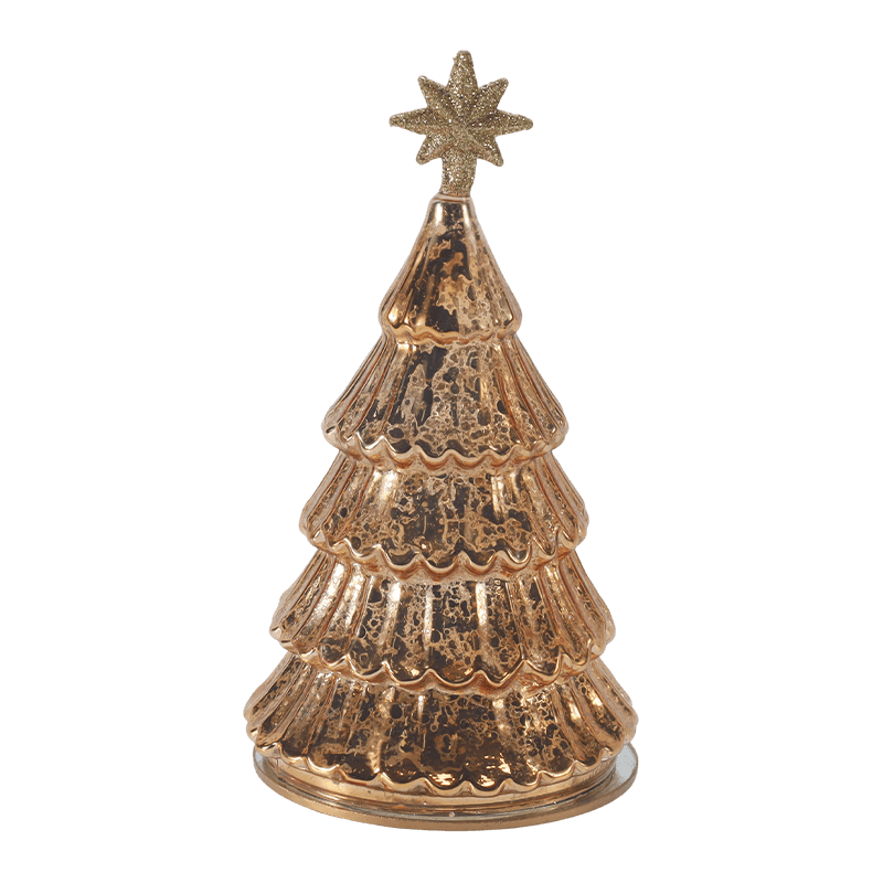 Lumière d'arbre de noël en couches de verre au mercure Vintage 10*20 cm