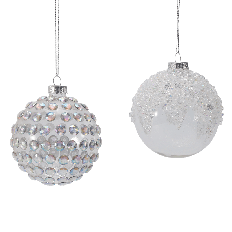 Boule de Noël en verre de qualité supérieure 8*8*8 cm