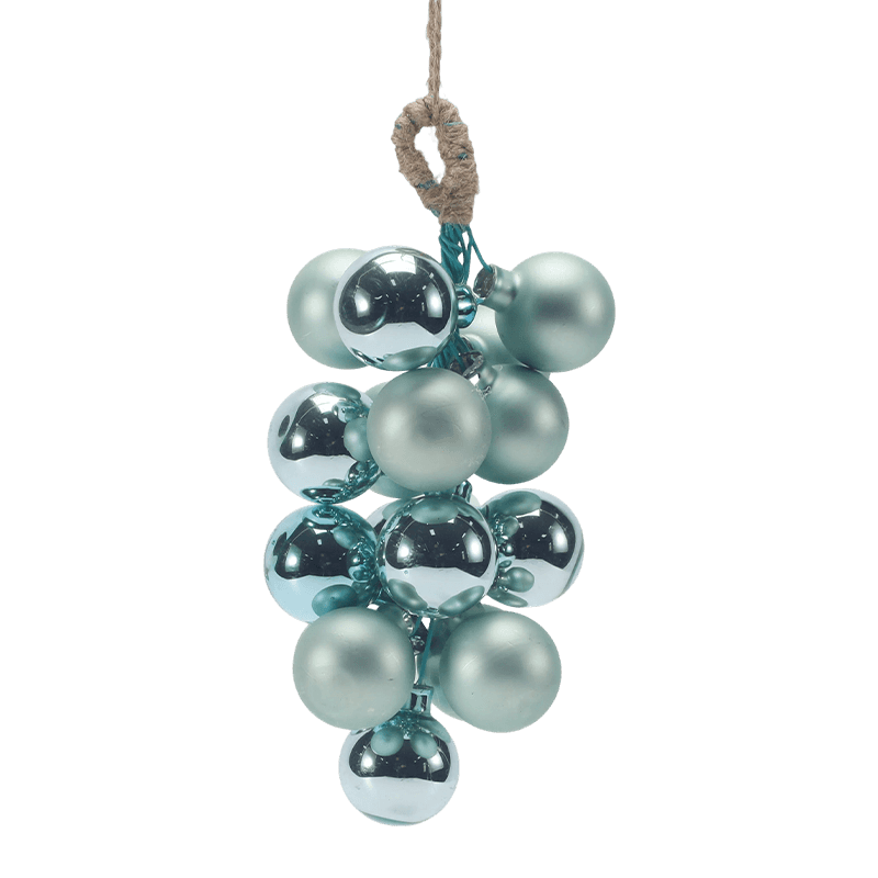 Ornement de Noël en verre de grappe de raisin