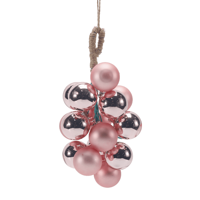 Ornement de Noël en verre de grappe de raisin