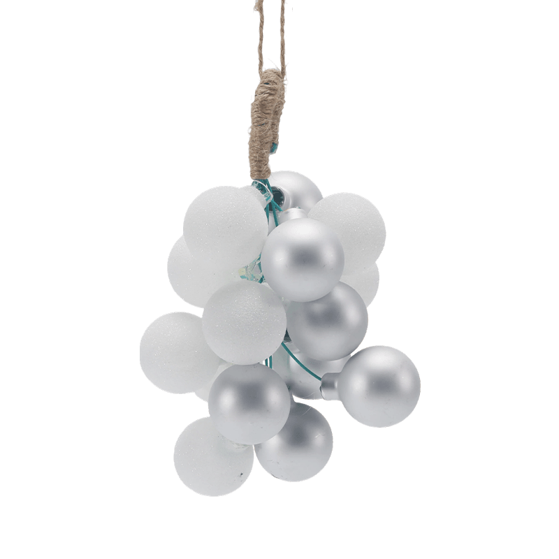 Ornement de Noël en verre de grappe de raisin