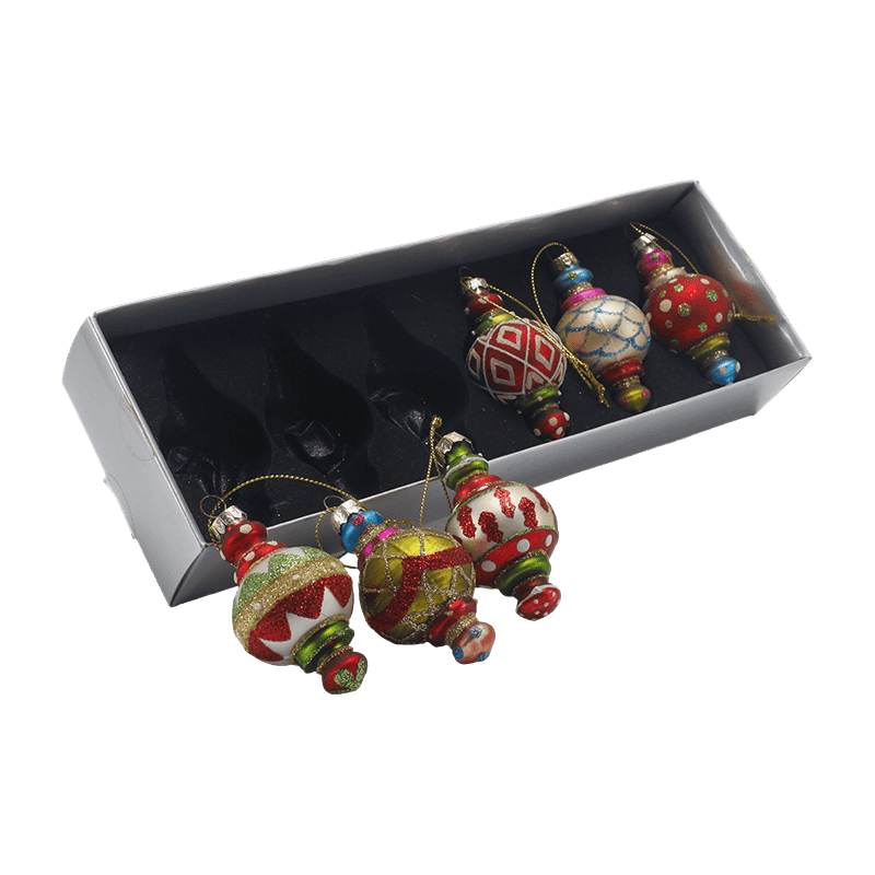 Ornement de Noël en verre soufflé à la main