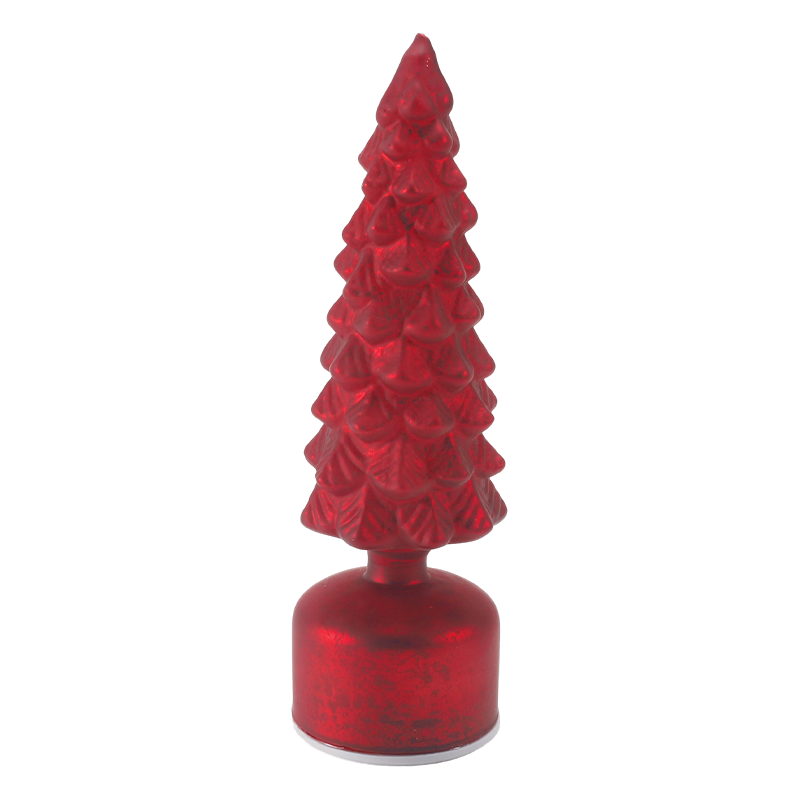 Lampe d'arbre de Noël vintage en verre au mercure