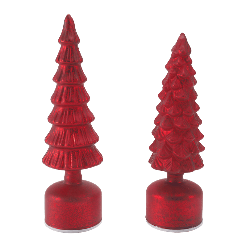 Lampe d'arbre de Noël vintage en verre au mercure