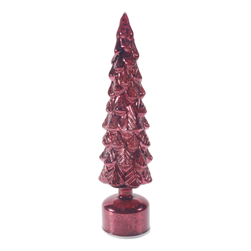 Lampe d'arbre de Noël vintage en verre au mercure