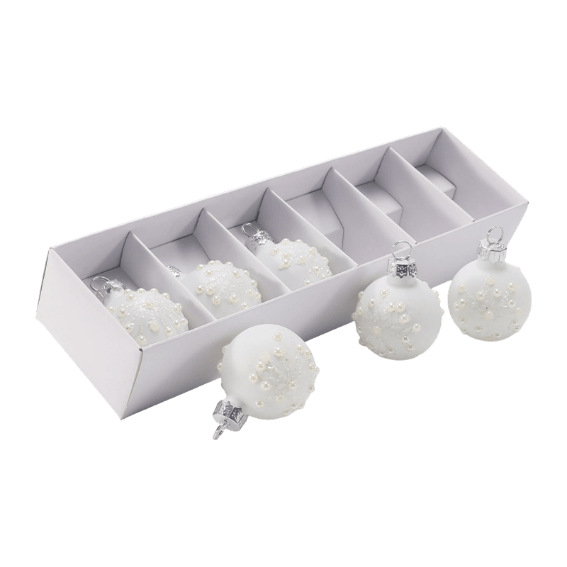 Ensemble d'ornements de boule de Noël en verre festif