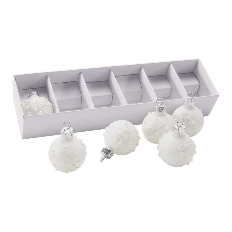 Ensemble d'ornements de boule de Noël en verre festif