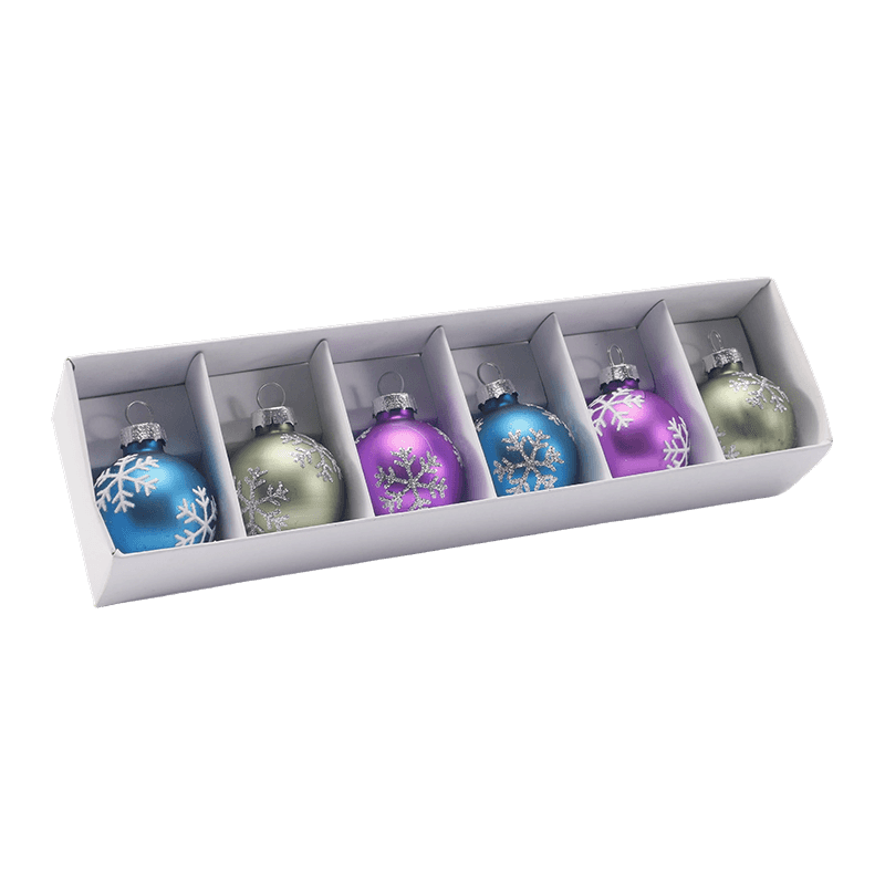 Ensemble d'ornements de boule de Noël en verre festif